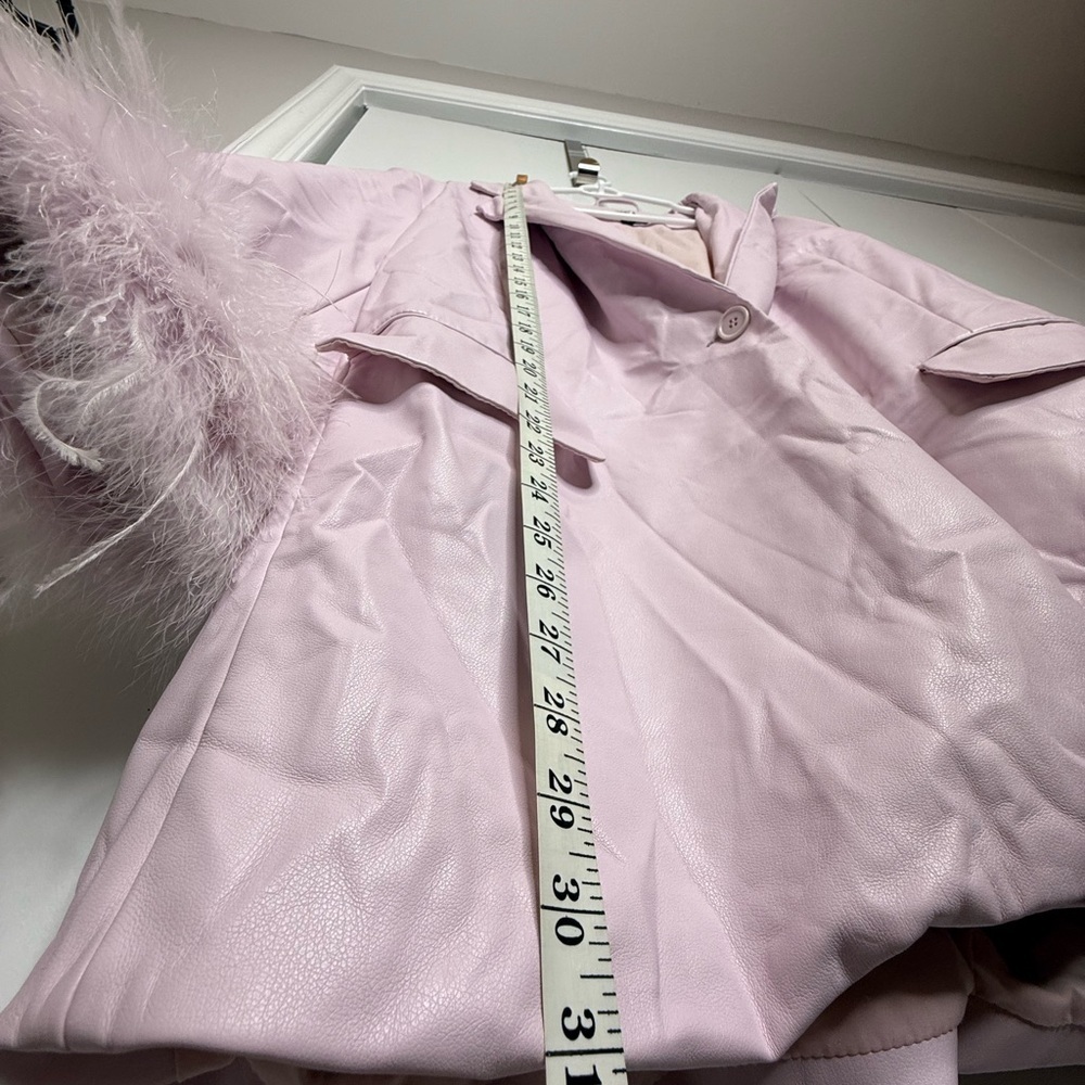 Lamarque Galia Feather Trim Blazer Pink Parasol - M/L - Picture 8 of 12